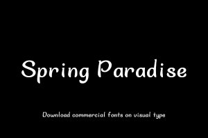 Spring Paradise-艺术字体