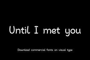 Until I met you-字体设计