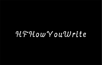undefined-HFHowYouWrite-字体设计
