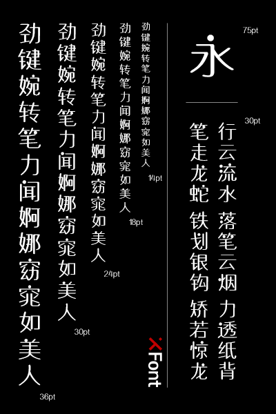 X-点黑字体 多一点点就好